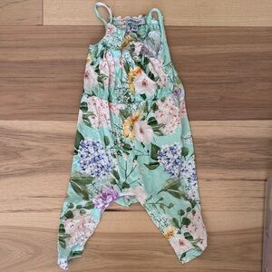 Posh Peanut Smocked Jumpsuit in Erin pattern 6-12 months